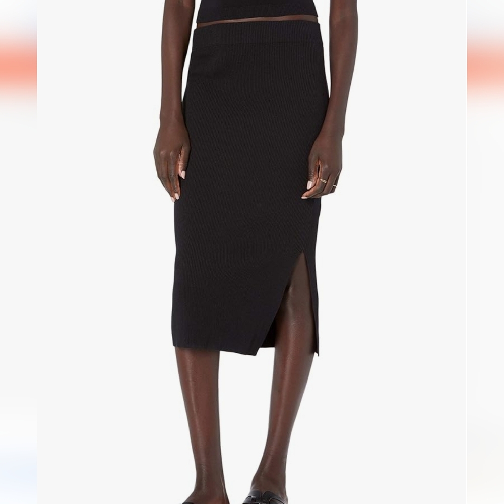 The Drop NWOT Vera Slim Side Slit Midi Sweater Skirt size medium